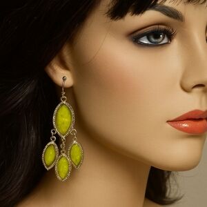 Sophia & Kate Women Gold & Yellow Chandelier Earrings - Dangle Fashion Jewelry